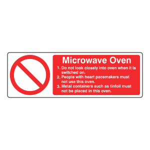Microwave Oven Sign (Landscape)