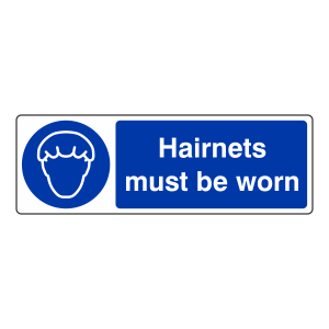 Hairnets Must Be Worn Sign (Landscape)