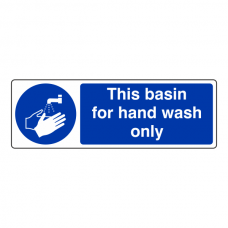 This Basin For Hand Wash Only Sign (Landscape)