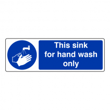 This Sink For Hand Wash Only Sign (Landscape)