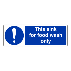 This Sink For Food Wash Only Sign (Landscape)
