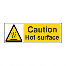 Caution Hot Surface Sign (Landscape)