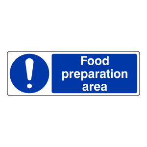 Food Preparation Area Sign (Landscape)