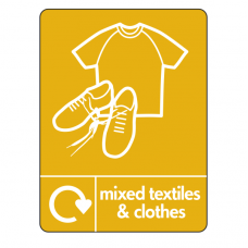 Mixed Textiles & Clothes Recycling Sign (WRAP)
