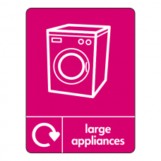 Large Appliances Recycling Washing Machine Sign (WRAP)