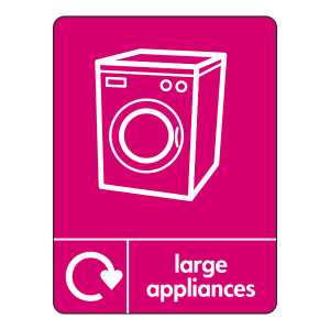 Large Appliances Recycling Washing Machine Sign (WRAP)