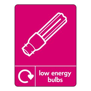 Low Energy Bulbs Recycling Sign (WRAP)