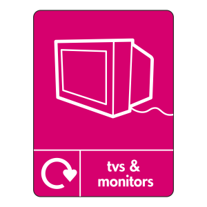TVs & Monitors Recycling Sign (WRAP)