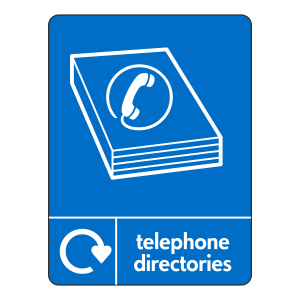 Telephone Directories Recycling Sign (WRAP)