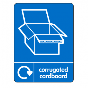 Corrugated Cardboard Recycling Sign (WRAP)