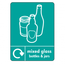 Mixed Glass Recycling Sign (WRAP)