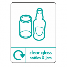 Clear Glass Recycling Sign (WRAP)