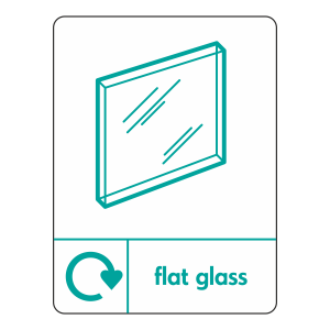 Flat Glass Recycling Sign (WRAP)