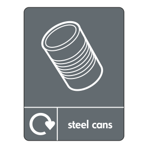 Steel Cans Recycling Sign (WRAP)