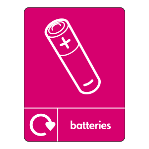 Batteries Recycling Sign (WRAP)