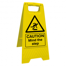 Caution Mind The Step Floor Stand
