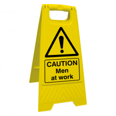 Caution Men At Work Floor Stand