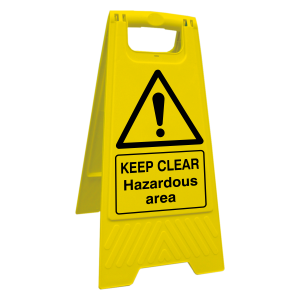 Keep Clear Hazardous Area Floor Stand