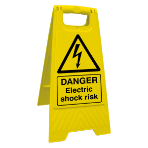 Danger Electric Shock Risk Floor Stand