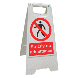 Strictly No Admittance Floor Stand