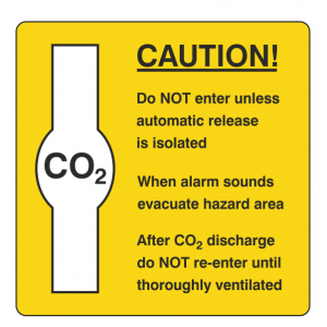 Caution CO2 Sign