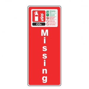 Fire Extinguisher Missing Sign + ID