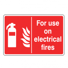 For Use on Electrical Fires Sign