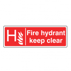 Fire Hydrant Keep Clear Sign (Landscape)