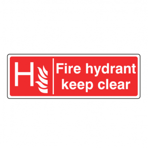 Fire Hydrant Keep Clear Sign (Landscape)