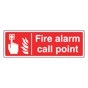 Fire Alarm Call Point Sign (Landscape)