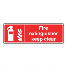 Fire Extinguisher Keep Clear Sign (Landscape)