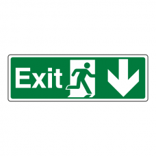 Exit Arrow Down Sign