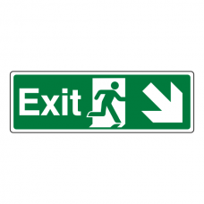 Exit Arrow Down Right Sign