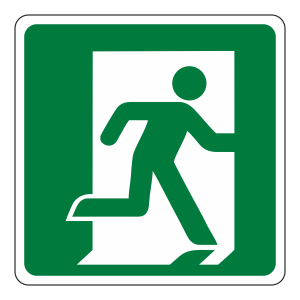 Fire Exit Man Right Sign (logo)
