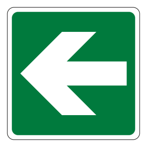 Fire Exit Straight Arrow Sign (Logo)