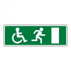 Wheelchair Final Fire Exit Man Right Sign (no text)