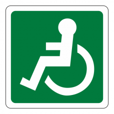 Wheelchair Man Left Sign (logo)