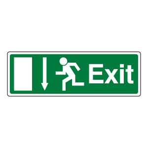 EC Exit Arrow Down Sign