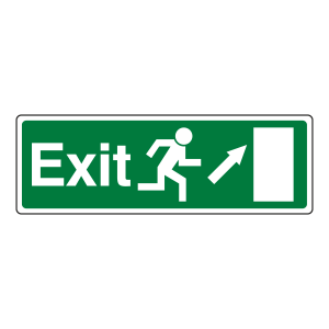 EC Exit Arrow Up Right Sign
