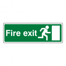 EC Final Fire Exit Man Right Sign (with Text)