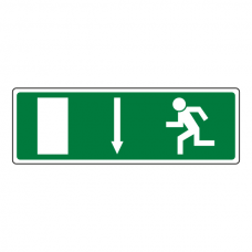 Fire Exit Arrow Down Luminere Sign