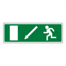 Fire Exit Down Left Luminere Sign