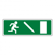 Fire Exit Arrow Down Right Luminere Sign