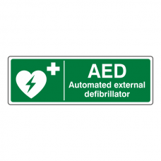 Automated External Defibrillator Sign (Landscape)