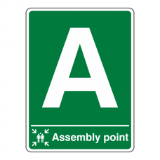 Assembly Point With Letter Sign (Portrait)