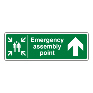 Emergency Assembly Point Arrow Up Sign