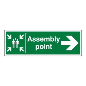 Assembly Point Arrow Right Sign