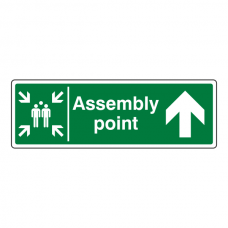 Assembly Point Arrow Up Sign