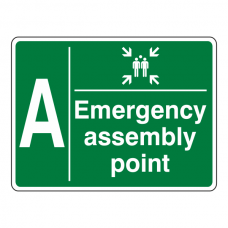 Emergency Assembly Point With Family and Letter Sign
