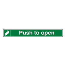 Push To Open Sign (Long Landscape)